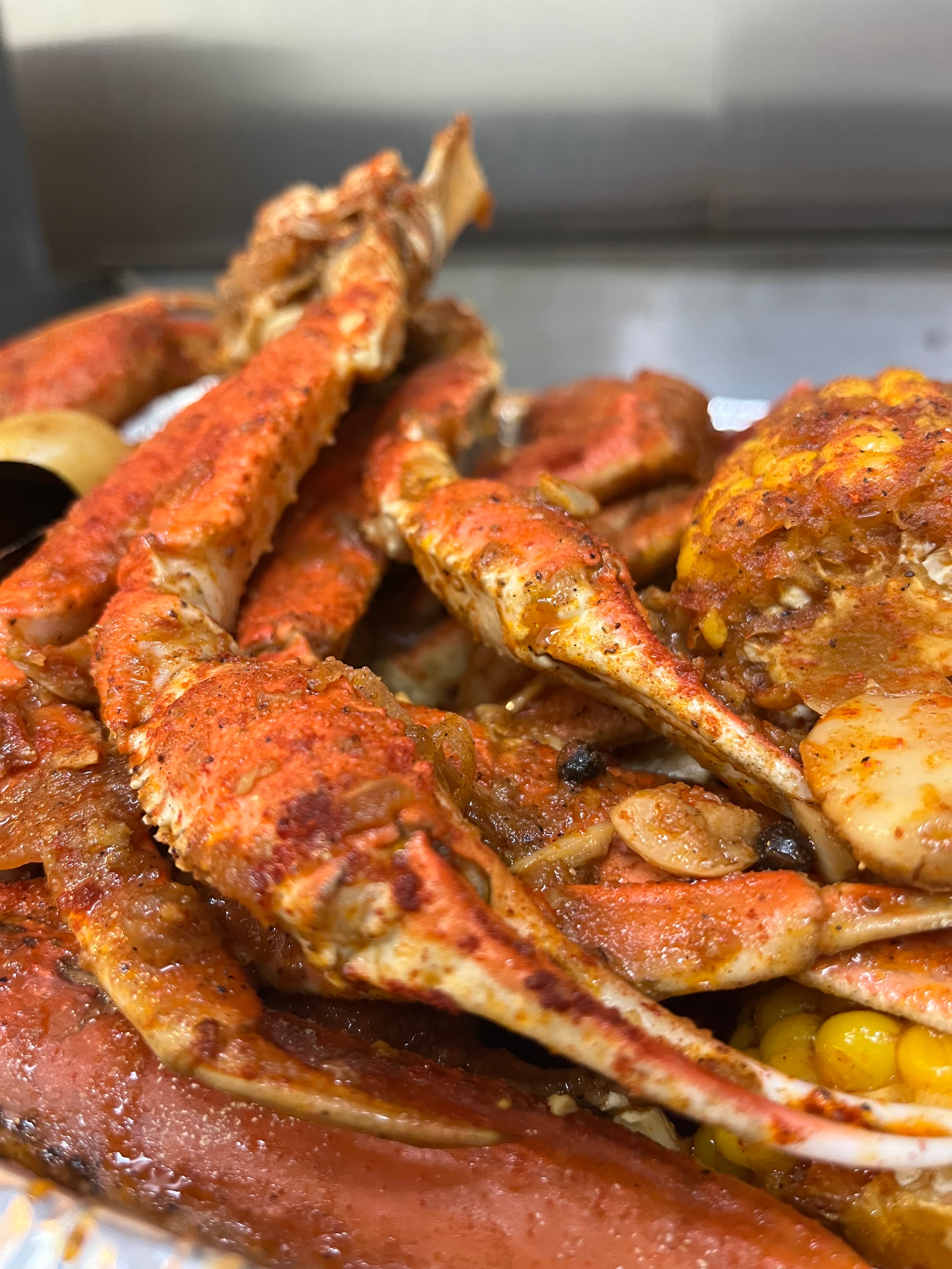 Crab legs seafood boil